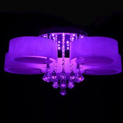 Remote Control Flush Mount Crystal / LED Included Modern/Contemporary