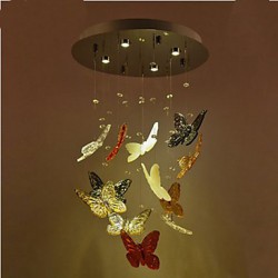 Crystal Lamp LED Circular Living Room Butterfly Crystal Lamp 4