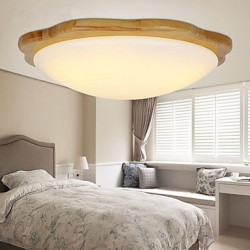 Flush Mount LED Traditional/Classic Living Room / Bedroom / Dining Room / Study Room/Office Wood/Bamboo