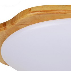 Flush Mount LED Traditional/Classic Living Room / Bedroom / Dining Room / Study Room/Office Wood/Bamboo