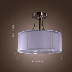 Modern Acrylic Flush Mount with 3 Lights Cylinder Design