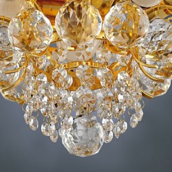 Modern Crystal Flush Mount with 5 Lights