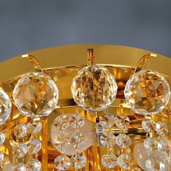 Modern Crystal Flush Mount with 5 Lights