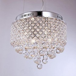 40W Modern/Contemporary Crystal Chrome Metal Flush Mount Living Room