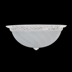 White Flush-Mount-Light 220V Glass Resin Carving European Classic