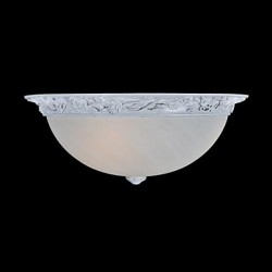 White Flush-Mount-Light 220V Glass Resin Carving European Classic