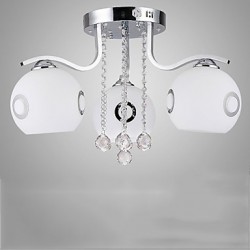 Flush Mount Crystal Modern/Contemporary Living Room / Bedroom / Dining Room / Study Room/Office Glass