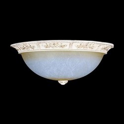 White Flush-Mount-Light 220V Yellow-White-Glass Resin Pattern-Carving European Classic