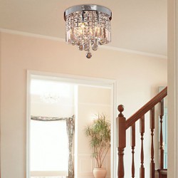 Luxuriant Flush Mount with Crystal Lampshade