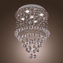 Crystal Chandelier with 5 lights - Baroque Design (K9 Crystal)