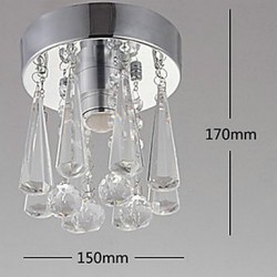 Modern Crystal 1 Lights Flush Mount In Crown Shape