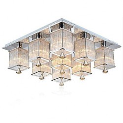 3W Modern/Contemporary Crystal / LED / Bulb Included Chrome Metal Flush MountLiving Room / Bedroom / Dining Room / Kitchen / Bathroom /