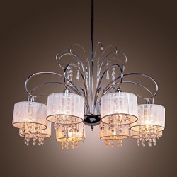 Max 40W Modern/Contemporary Crystal Chrome Metal Chandeliers Living Room / Bedroom