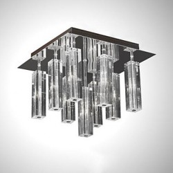 Max 10W Modern/Contemporary Crystal Chrome Metal Flush Mount