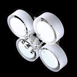 60W Modern/Contemporary Chrome Metal Flush Mount Living Room