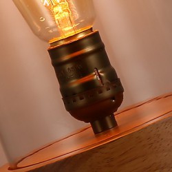 E27 5*10CM 5-10㎡220V Button Switch Retro Contracted Nordic Log Decoration Lamp LED Light